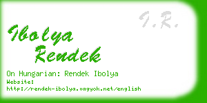 ibolya rendek business card